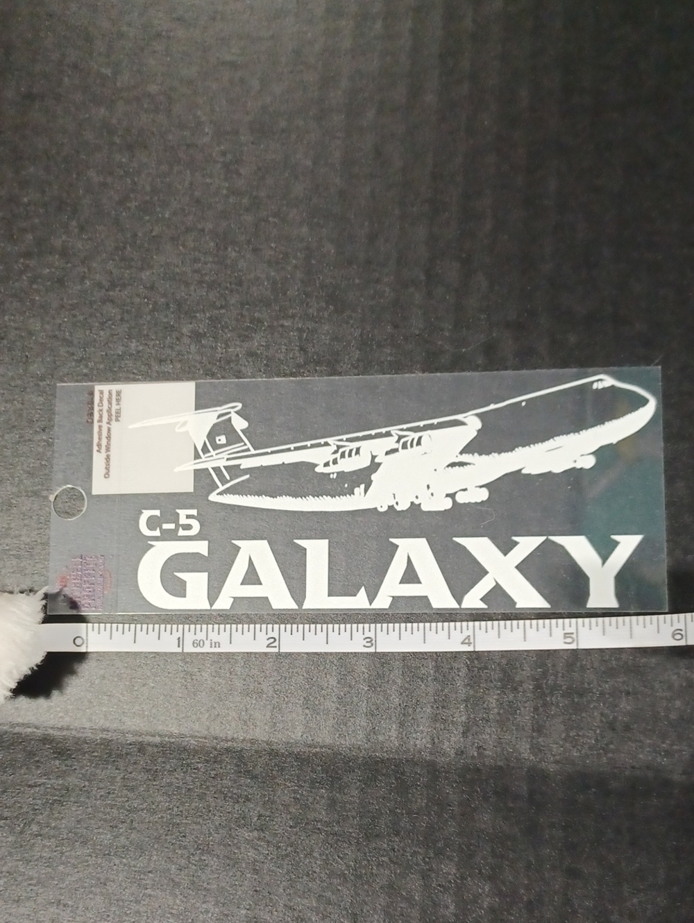 C-5 Galaxy Clear Decal Sticker - White